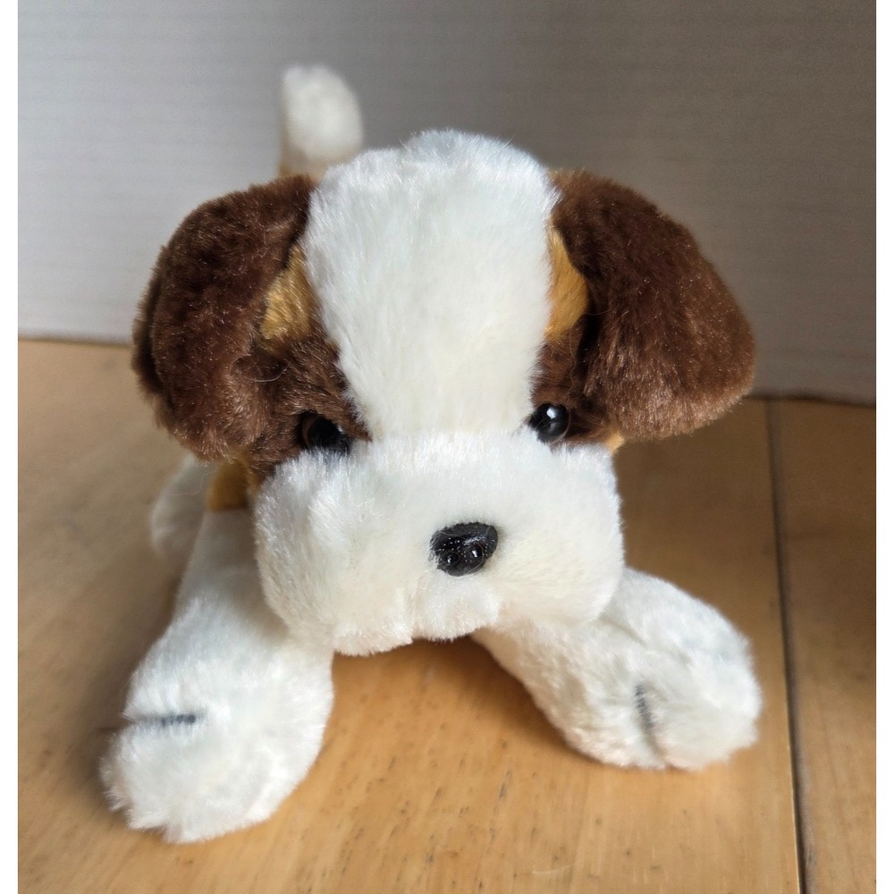 Bestever Saint Bernard Puppy Dog 7 in Plush Laying Playful Pounce Stuffed Animal